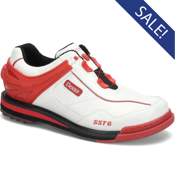 SST 6 Hybrid BOA White/Red Right Handed Men's Bowling Shoes