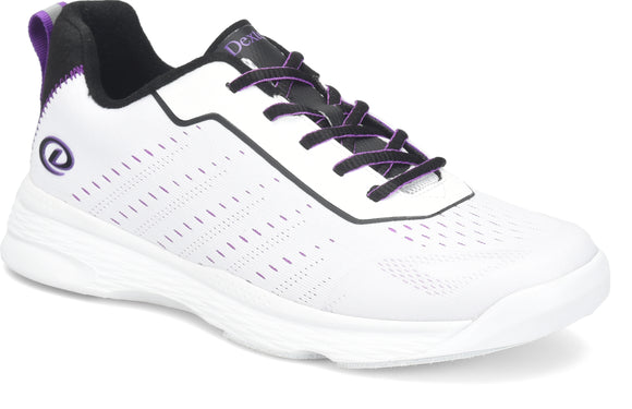 Trixie White/Black/Purple Women's Bowling Shoes